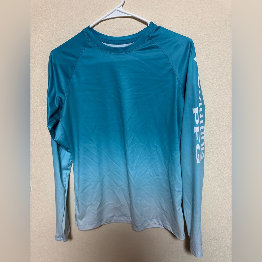 Columbia Teal and White Sportswear Shirt